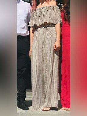 SIZE SMALL BROWN STRIPED 2 PIECE SET